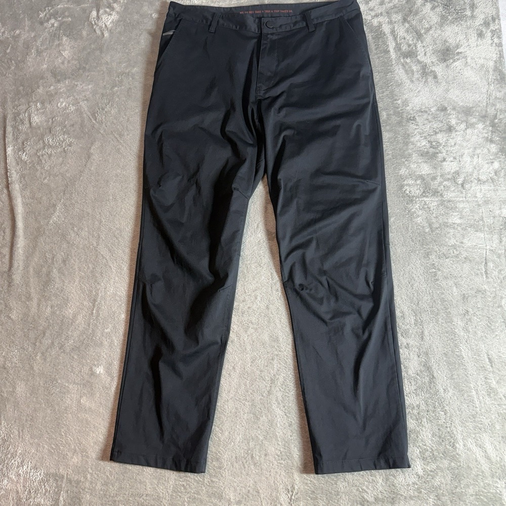 Rhone Commuter Pants Mens 35x30 Black Stretch Golf Office Chino Trousers Luxury